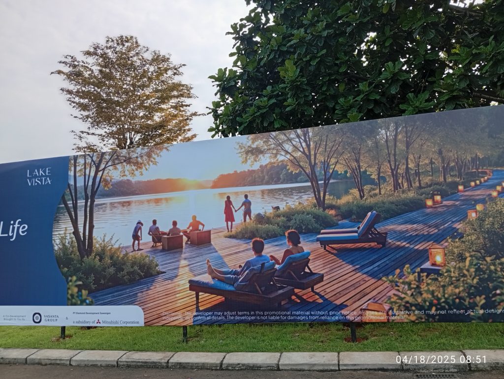 infrastruktur danau dan 7 anak danek (creek) Lake view lake vista southlake Shila at Sawangan